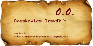 Oreskovics Ozsvát névjegykártya